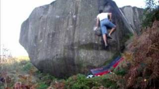 preview picture of video 'Courser Edge V2 5+, Otley Wall, Caley Roadside Boulders'