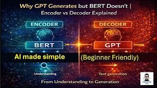 Encoder vs Decoder Explained | Why GPT Generates & BERT Doesn’t | AI made Simple | Beginner friendly