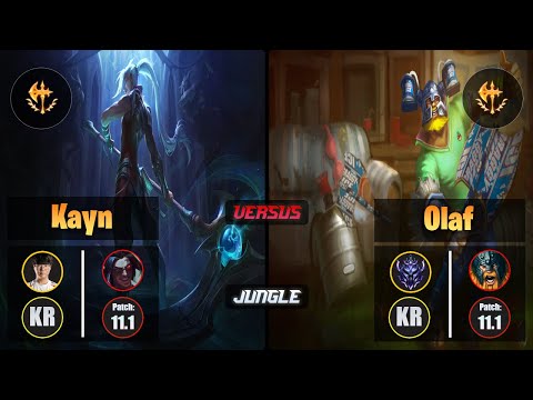 Haru KAYN (Jungle) [Conqueror] VS OLAF - Diamond KR Patch 11.1