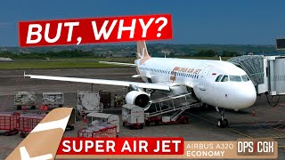 Explain This Airline, PLEASE! · SUPER AIR JET A320 Economy 🇮🇩 Bali ✈ Jakarta · MINI Trip Report