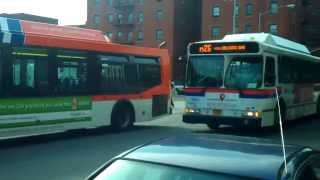 preview picture of video 'NICE Bus: Orion VII NG CNG/Orion V CNG Bus Action@Jamaica Terminal'