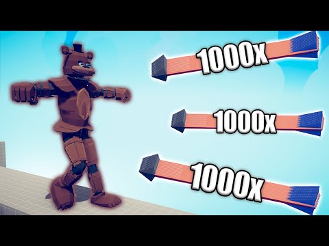 GIANT FREDDY vs 1000x OVERPOWERED UNITS - TABS | Totally Accurate Battle Simulator 2023