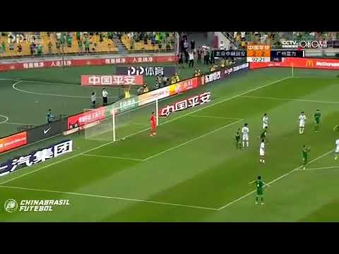 GOLAÇO de Renato Augusto nos acréscimos da vitória ao Beijing sobre o Guangzhou R&F pela Super Liga