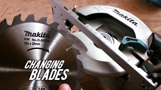 Remove and install blades - Makita circular saw