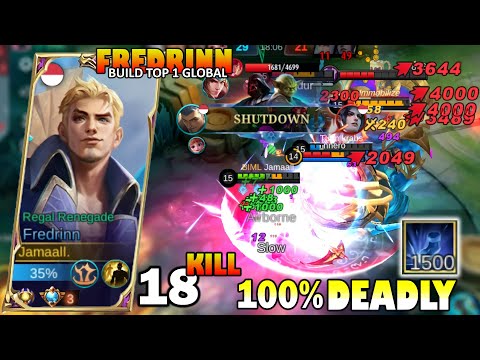 Fredrinn Roamer 100% Deadly Using Dire Hit 🔥 Build Top 1 Global Fredrinn - MLBB