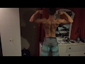 Flexing and Boxe motivation w/ 16 years old bodybuilder