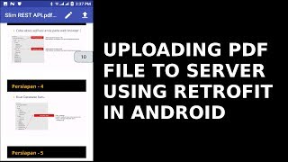 UPLOADING PDF FILE TO SERVER USING RETROFIT IN ANDROID