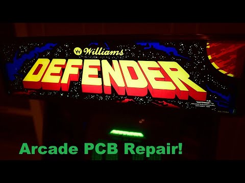 1980 Williams Electronics Defender Arcade PCB Repair  Part 3  -  2\9\21