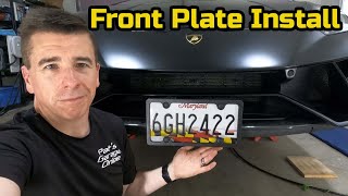 Installing a removable Front License Plate bracket on my Lambo