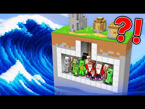 Mikey and JJ Built Doomsday Bunker to Save Everyone in Minecraft (Maizen)