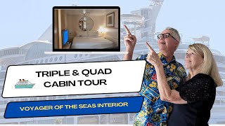 Inside a Royal Caribbean Voyager of the Seas Interior Cabin | Triple / Quad Share Tour