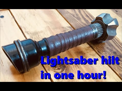 Building a lightsaber hilt in one hour from scrap car parts!