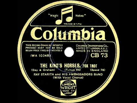 1930 Ray Starita - The King’s Horses (Sam Browne, vocal)