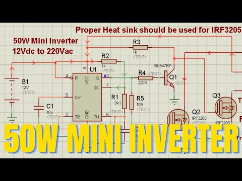 50W Inverter 12V to 220V or 110V