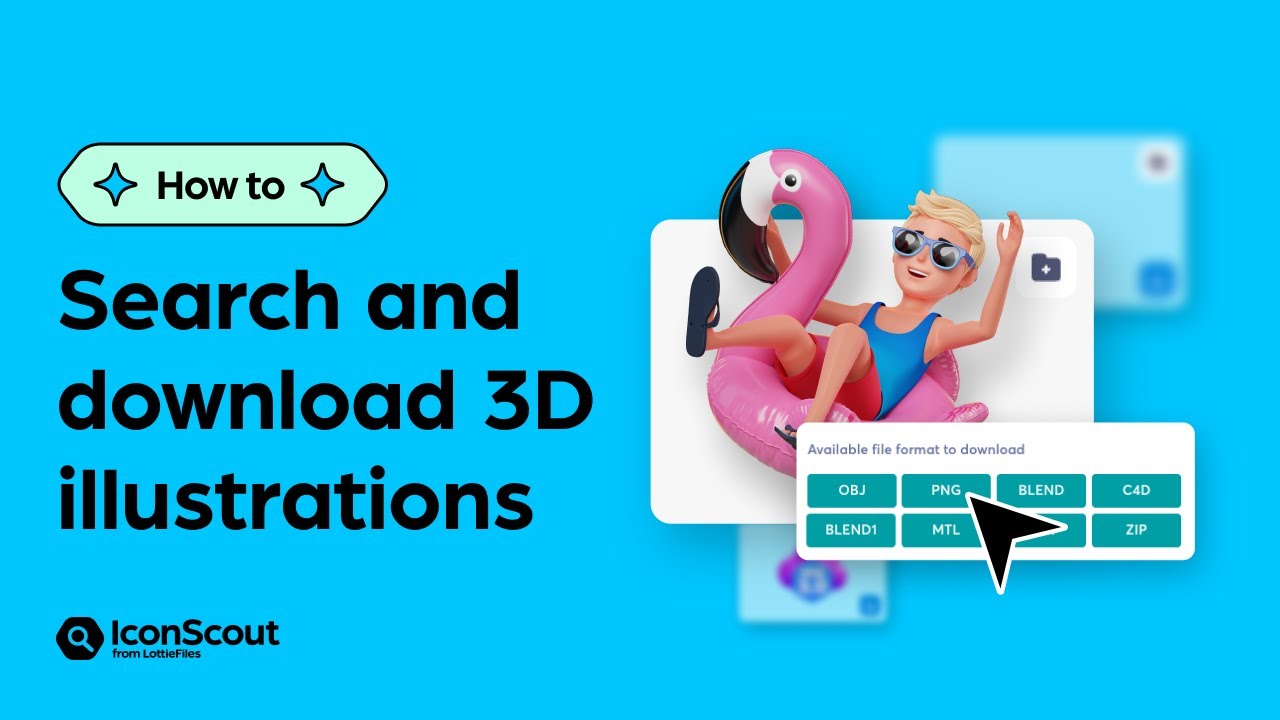 How to download 3D illustrations from IconScout