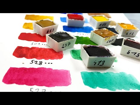 Daler-Rowney Aquafine and Professional Watercolors swatch - my long term companion