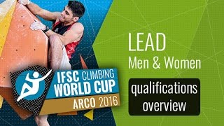 IFSC Climbing World Cup Arco 2016 - Lead Qualifications Overview by International Federation of Sport Climbing