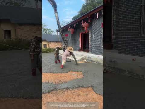 Rural Yard Concrete Pouring Technique !
