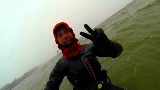 preview picture of video 'Kitesurfen Ammersee Stegen Januar 2014'