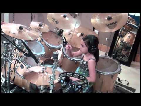 10 Year Old Girl Drummer- Paulina From Mexico - My Life Would Suck-Cobus Version
