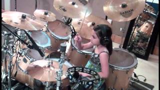 10 Year Old Girl Drummer- Paulina From Mexico - My Life Would Suck-Cobus Version