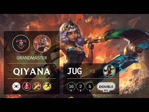 Qiyana Jungle vs Nidalee - KR Grandmaster Patch 9.22