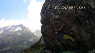 Video thumbnail of Red Snapper, 8a+. Sustenpass