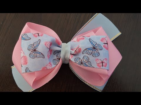 Ribbon Hair Bow:Such a Delicate Hair Band making at home/Relly cute Ribbon Bow/Everyone like them#1