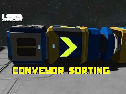Part of a video titled Space Engineers - Conveyor Sorting Block - YouTube