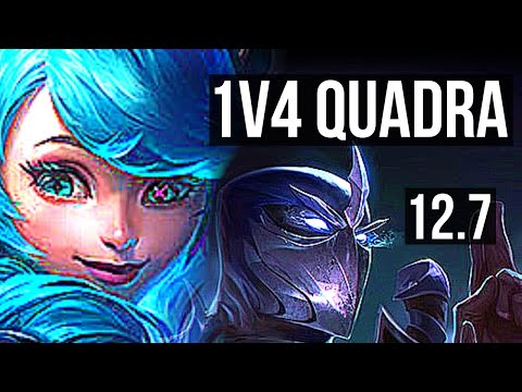 GWEN vs SHEN (TOP) | 1v4 Quadra, 7 solo kills, 15/2/7, Legendary | NA Diamond | 12.7