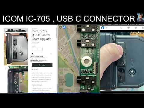 ICOM IC-705 , USB C - MODIFICATION BOARD -- iHelpU.Tech