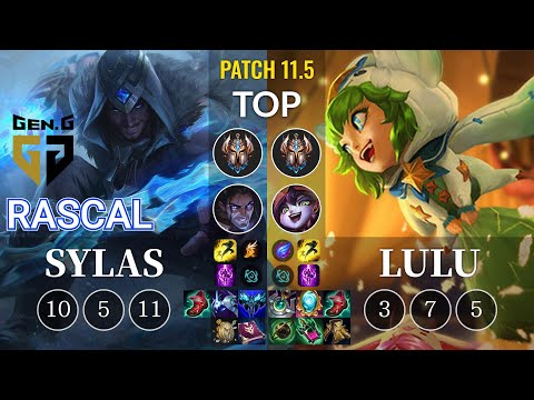 GEN Rascal Sylas vs Lulu Top - KR Patch 11.5