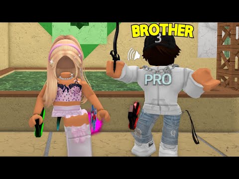 I Played With MY ANNOYING BROTHER in Roblox Murder Mystery 2..