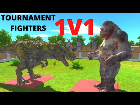 TOURNAMENT FIGHTERS  -  MUTANT PRIMATES VS CARNIVORE DINOS   1V1 + BONUS - ARBS