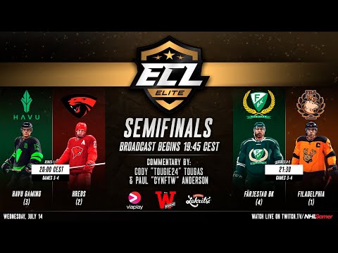 HAVU Gaming vs hREDS & Färjestad BK vs FILADELPHIA - ECL 12 Elite Semifinals | NHL 21 EASHL 6s