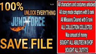 Jump Force LAST VERSION 2024  Save Game | 100% Unlock Everything | JUMP FORCE SAVE DATA LOCATION