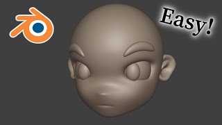 How to make an EASY anime head in Blender - Chibi Tutorial Part 1