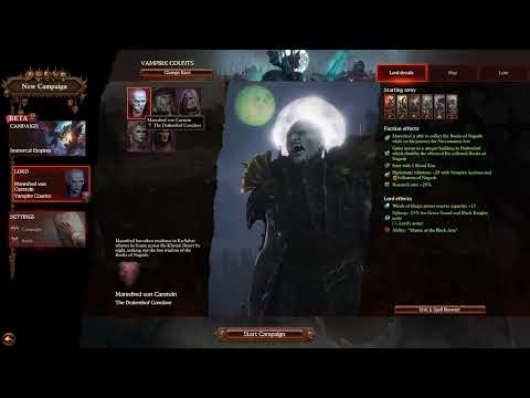 NEW MANNFRED VON CARSTEIN Selection Video | Total War Warhammer 3