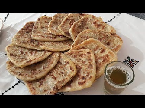 Kıymalı Fas Gözlemesi (Msemmen) Moroccan Flat Bread with Minced Meat (Msemmen)