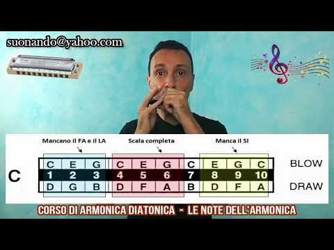 Corso di armonica a bocca - Lezione 03: Le note dell'armonica diatonica
