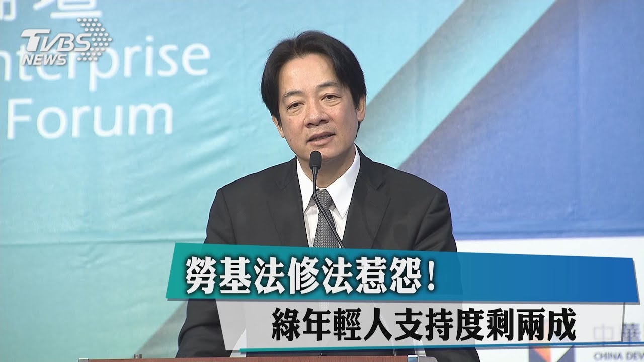 勞基法修法惹怨! 綠年輕人支持度剩2成