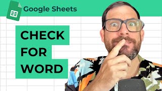 How to Search for a Specific Word in Cells