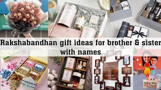 Rakshabandhan gift ideas for brother and sister with names||THE TRENDY GIRL