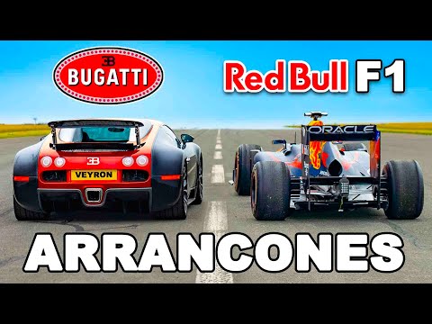 Bugatti Veyron vs Red Bull F1: ARRANCONES