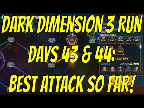 Dark Dimension 3 Run Days 43 & 44: Best Attack So Far! - Marvel Strike Force