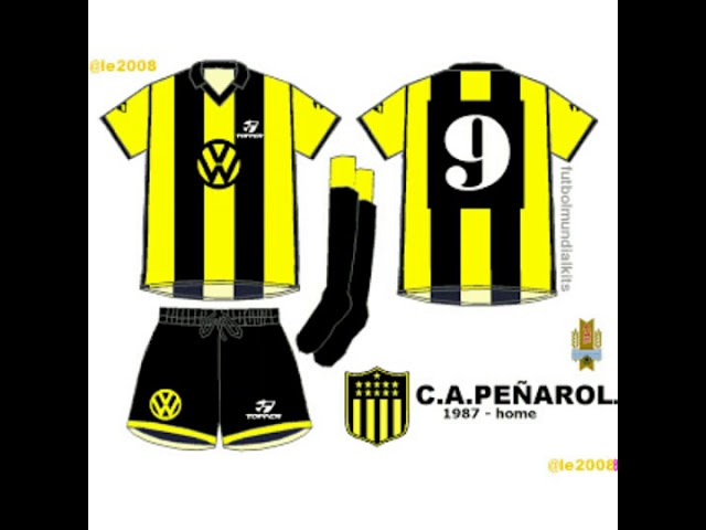 Vídeo relacionado con Copa Football - Camiseta de Fútbol - Hombre - CA Penarol 1987 - Retro - Manga Corta - Amarillo - 50% algodón - 50% poliéster - Talla XL