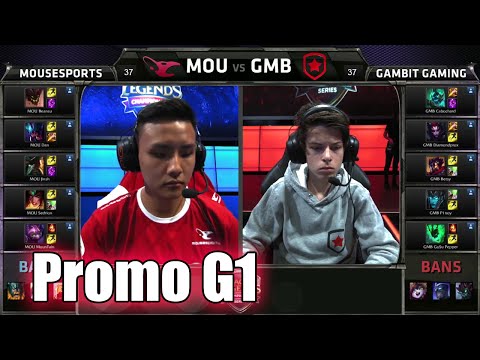 Mousesports vs Gambit Gaming | Game 1 Promotion Tournament for S6 EU LCS Spring 2016 | MOU vs GMB G1