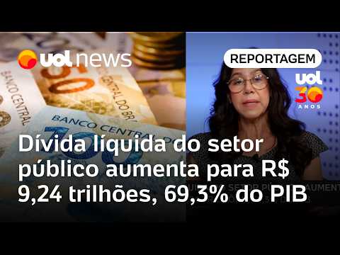 Dívida líquida do setor público aumenta para R$ 9,24 trilhões, 69,3% do PIB