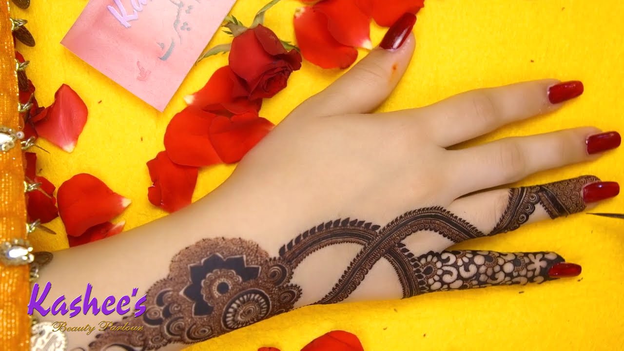 stylish mehndi design for festivals by kashees beauty parlor