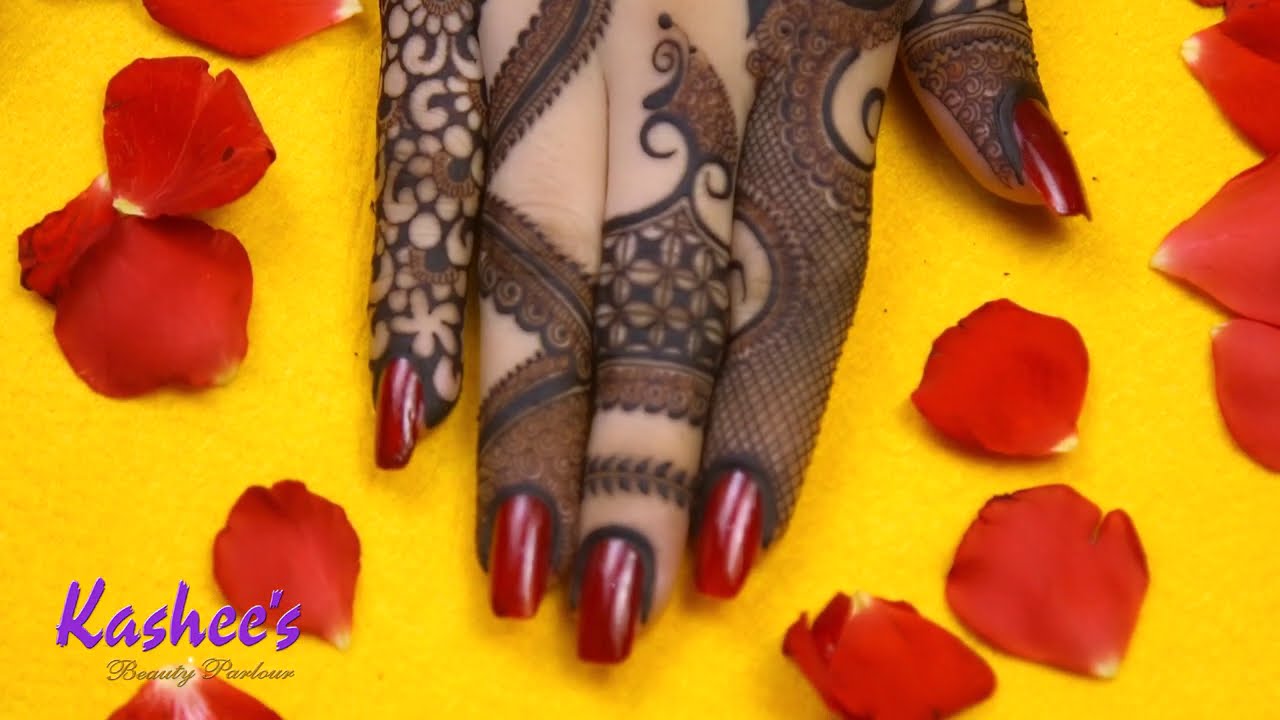 stylish mehndi design for festivals by kashees beauty parlor